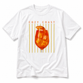 Aperol Spritz Over-Sized Stripe T-Shirt