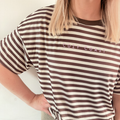 Brown/Cream Stipe T-Shirt