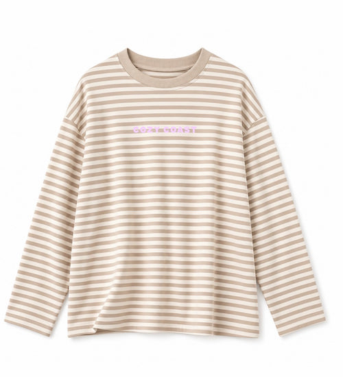 Cream & Beige striped top