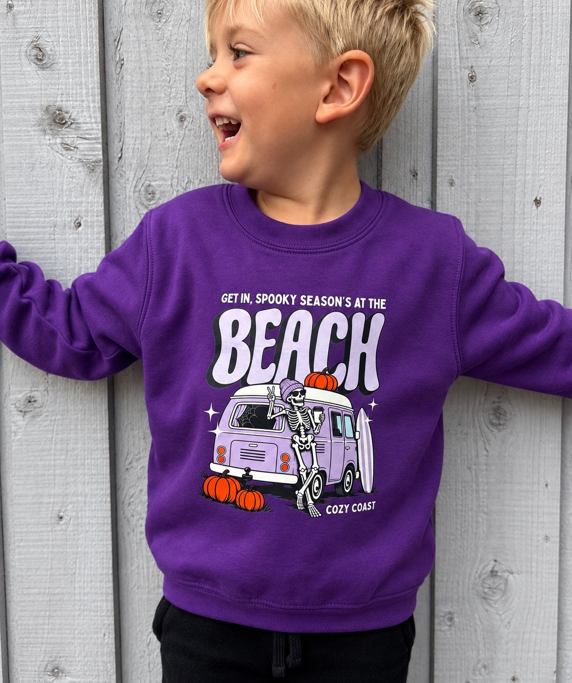 Kids Spooky season is at the Beach Sweater
