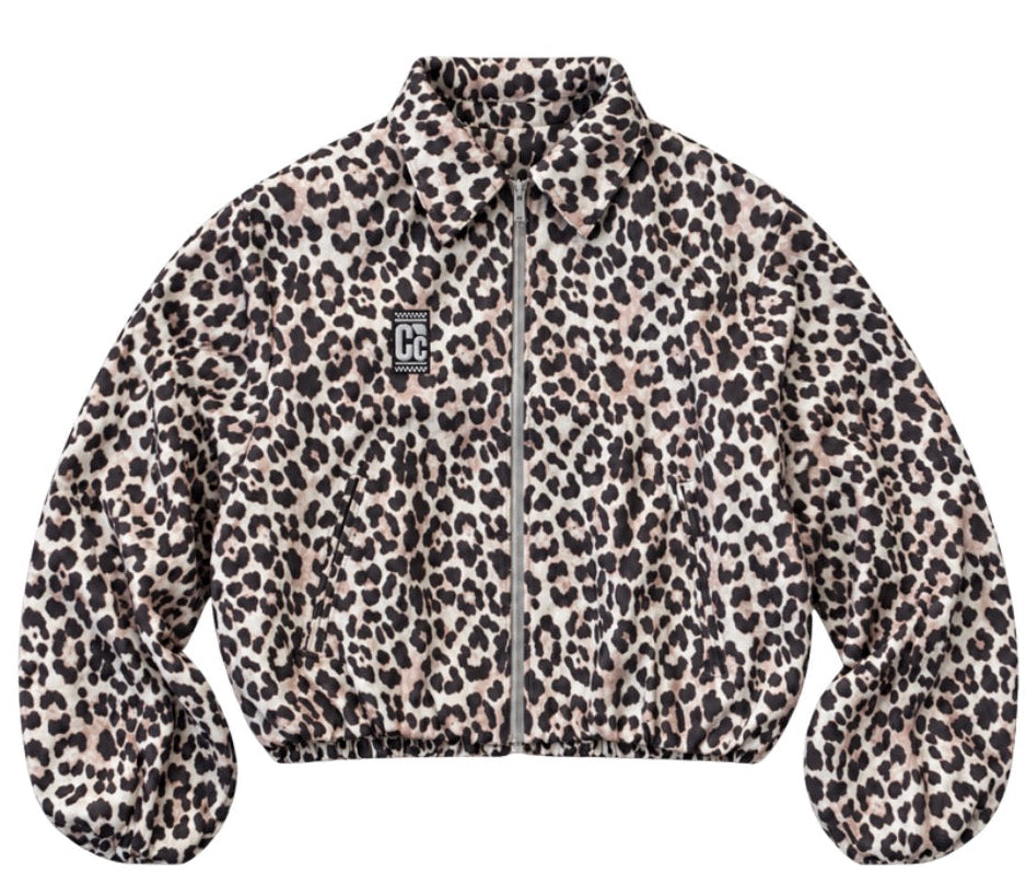 Leopard print lined jacket