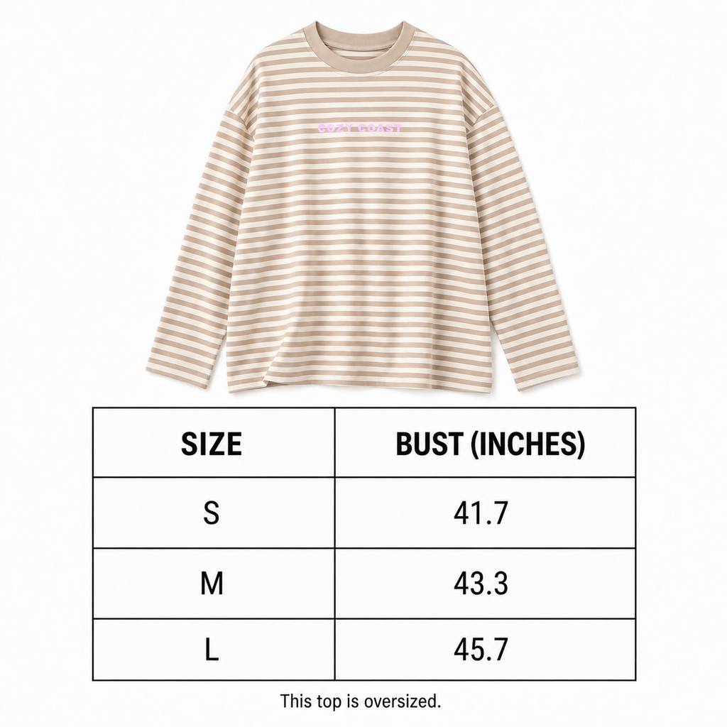 Cream & Beige striped top