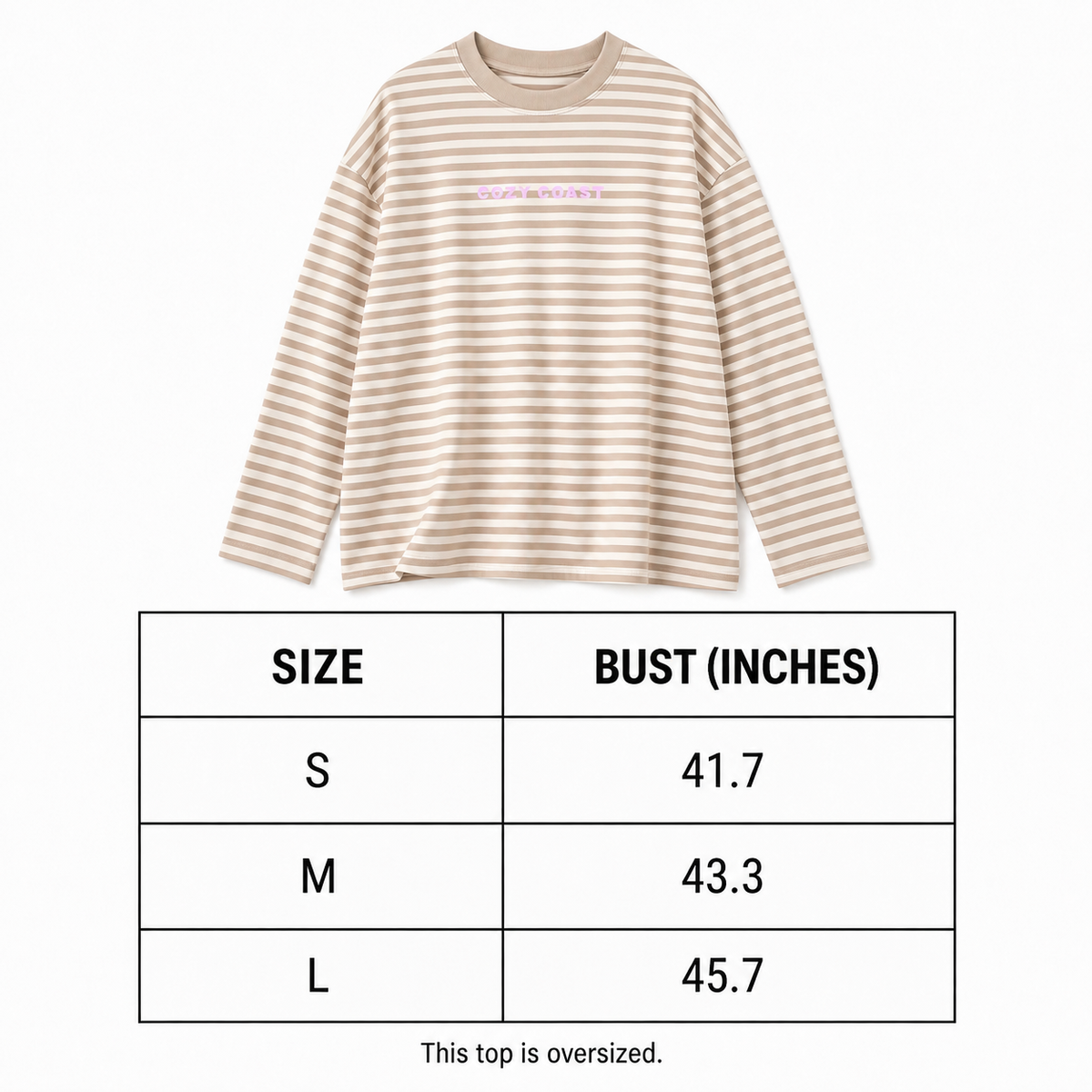 Cream & Beige striped top