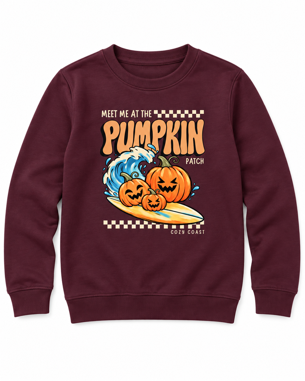 Kids Meet me at the Pumpkin patch surf Sweatshirt