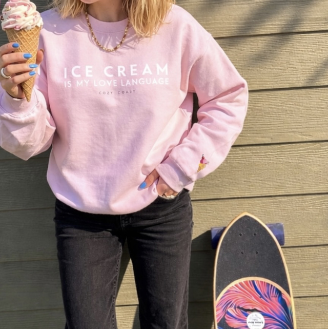 Ice cream is my love language Sweatshirt