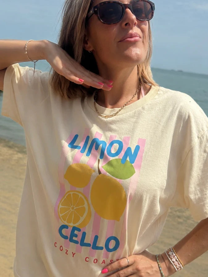 Limoncello Stripe Over-sized T-Shirt