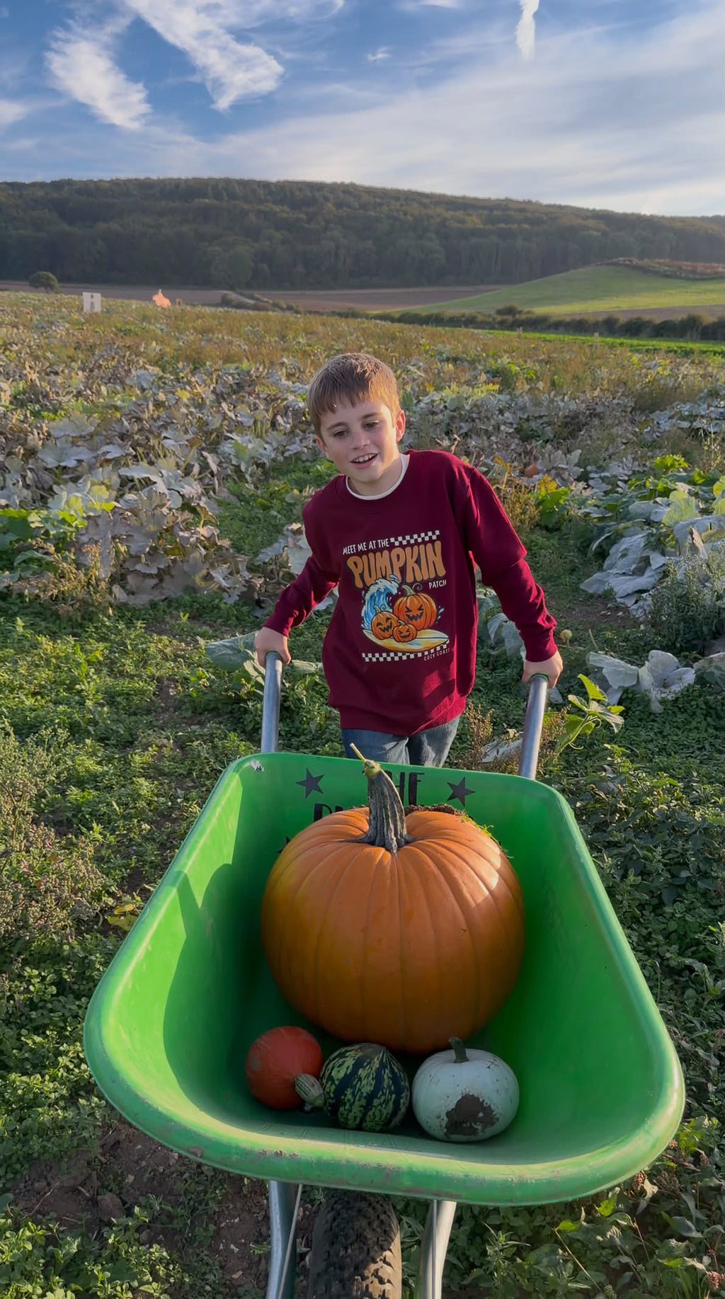 Kids Meet me at the Pumpkin patch surf Sweatshirt
