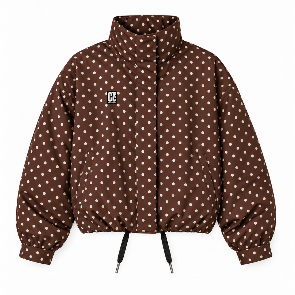 Brown polka dot jacket