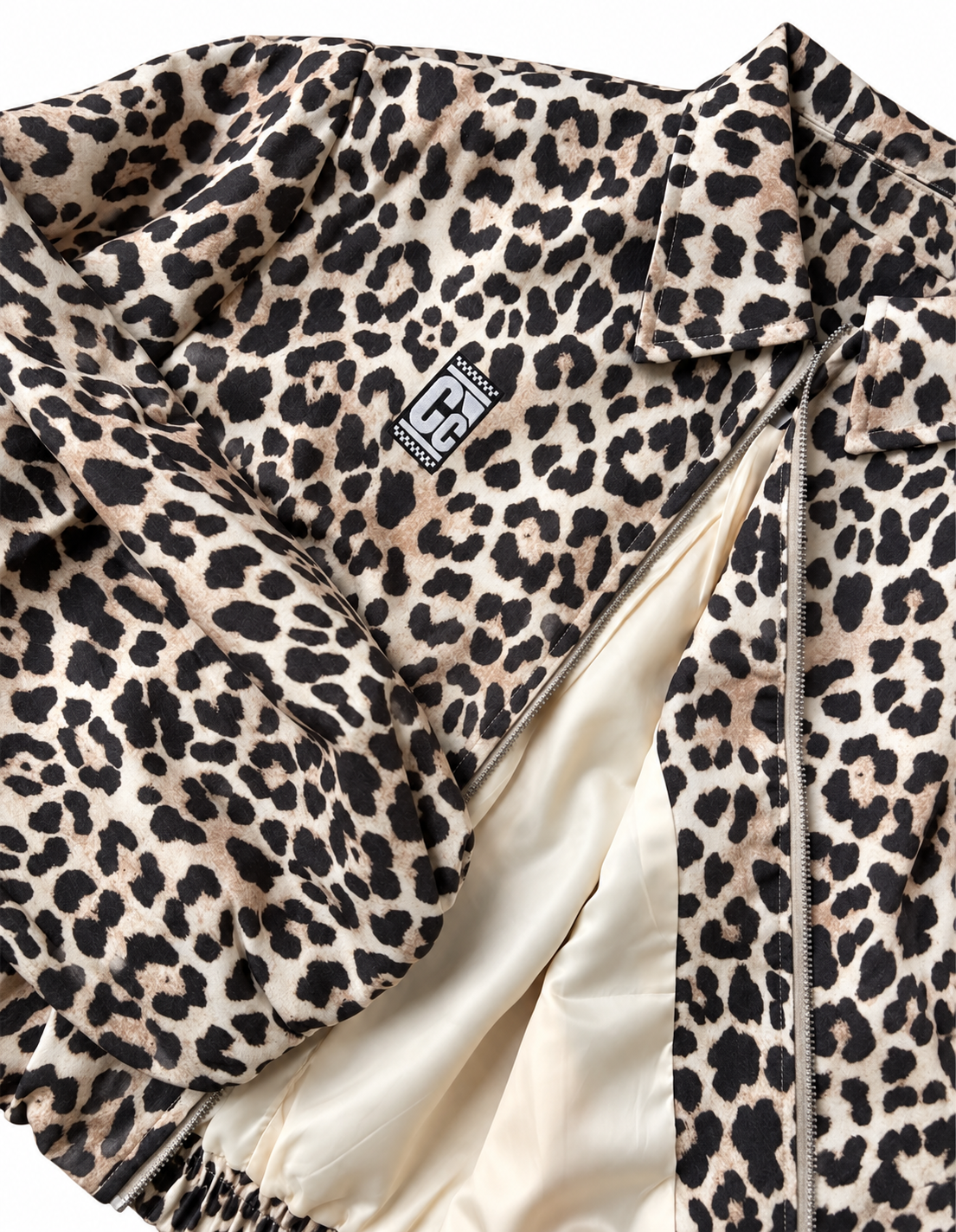 Leopard print lined jacket