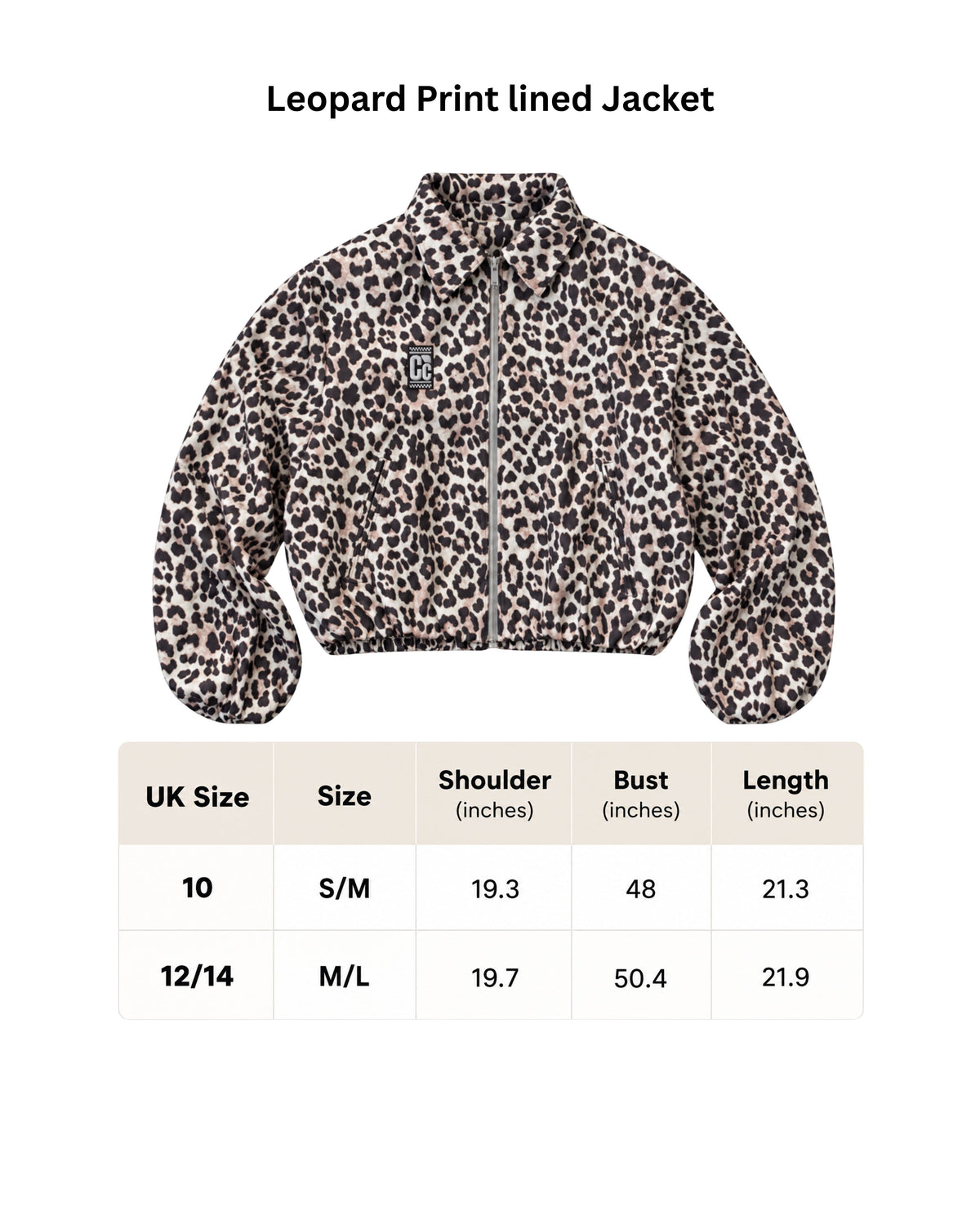 Leopard print lined jacket